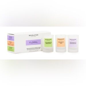 Revolution Mini Scented Candle Trio New in Box - Great Gift!